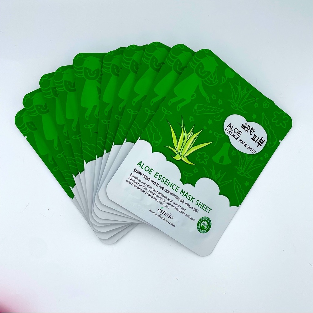 Esfolio 10 Pack of Aloe Essence Facial Masks NIB